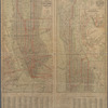 Map of New York City (Manhattan) with house number guide, subway, elevated and street-cars