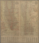 Map of New York City (Manhattan) with house number guide, subway, elevated and street-cars