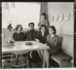 Composer Dean Dixon with his family: Marina, Nina (standing), wife Mary and Daniela