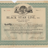 Stock certificate for one share (five dollars) of the Black Star Line, Inc.