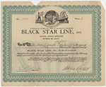 Stock certificate for one share (five dollars) of the Black Star Line, Inc.