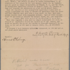 Transfer to Edward Stratemeyer of uncompleted manuscript written by Horatio Alger, Jr.