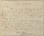 [Weeks, Jordan & Co.], ALS to. Nov. 7, 1838. [Previously unknown recipient]