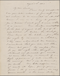 Hawthorne, Maria Louisa, ALS to. Aug. 5, 1843. 