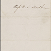 Hawthorne, Maria Louisa, ALS to. [1846].