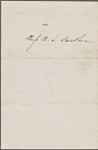 Hawthorne, Maria Louisa, ALS to. [1846].