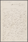 Hawthorne, Maria Louisa, ALS to. April 28, 1850.