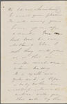 Hawthorne, Maria Louisa, ALS to. [1846-48].
