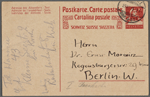 Stefan George letters to Ernst Morwitz, 1919