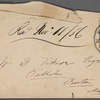 Miscellaneous manuscript material: letter scraps (Cuba journal); envelopes; death of a son