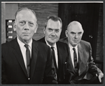 Melvyn Douglas, Frank Lovejoy and James Westerfield in the tour of the stage production The Best Man