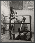 Eva Stern and Tom Aldredge in the stage production Between Two Thieves