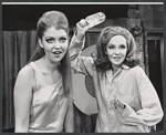 Geraldine Page and unidentified in the stage production Black Comedy/White Lies