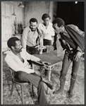 Kain, Kirk Young, Paul Benjamin and Don Blakely in the stage production The Black Terror