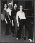 Louise Hoven [left], Nancy Ann Denning [second from right] and unidentified others in the stage production Brain Child