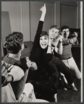 Mary Tyler Moore [center] and unidentified others in rehearsal for the stage production Breakfast at Tiffany's