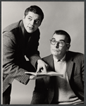 Bill Hayes and Russell Nype in publicity for the stage production Brigadoon