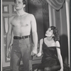 Lou Antonio and Nancy Franklin in the stage production The Buffalo Skinner