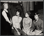 Celeste Holm, Richard Fasciano, Richard Caine and unidentified in publicity for the touring stage production Butterflies Are Free