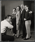 Lee Adams, Karin Wolfe, Mimi Kelly, Bob Van Hooton and Eddie Applegate in rehearsal for the 1961 tour of Bye Bye Birdie