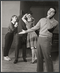 Karin Wolfe, Jesse Pearson, Ramona Bittles and Bill Hayes in rehearsal for the 1961 tour of Bye Bye Birdie