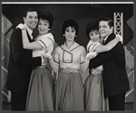 Gene Rayburn, Gretchen Wyler, Chita Rivera, Elaine Dunn and Bill Hayes in publicity shot for Bye Bye Birdie