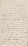 Hawthorne, Una, ALS to. Tuesday eve, [1863].