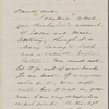 Hawthorne, Una, ALS to. Jan. 19, 1866.