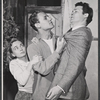 Mae Munro, unidentified actor, and Pat Treston in the Actor's Playhouse stage production The Beautiful Jailer