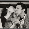 Marian Seldes, L.P. (the dog), and Gene Trobnic in rehearsal for the stage production Before You Go