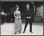 Guest hostess Florence Henderson and Robert Kaye rehearsing for the August 11, 1964 episode of the TV variety series The Bell Telephone Hour