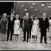 Gretchen Wyler, John Raitt, Florence Henderson, guest host Henry Fonda, Barbara McNair, Johnny Harmon, Susan Watson, and cast members performing in the "Lyrics by Oscar Hammerstein" episode on the TV variety series The Bell Telephone Hour
