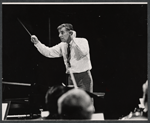 Leonard Bernstein in rehearsal for the TV music series The Bell Telephone Hour