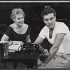 Judy Holliday and Sydney Chaplin in rehearsal for the stage production Bells Are Ringing