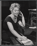 Judy Holliday in rehearsal for the stage production Bells Are Ringing