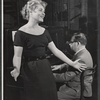 Judy Holliday and Jule Styne in rehearsal for the stage production Bells Are Ringing