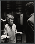 Lotte Lenya and Bert Convy in rehearsal for the stage production Cabaret