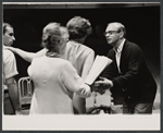 Hal Prince (far right) and cast during rehearsals for the stage production Cabaret