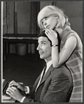 Bert Convy and Jill Haworth in rehearsal for the stage production Cabaret