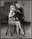 Jill Haworth and Joel Grey in rehearsal for the stage production Cabaret