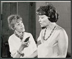 Lotte Lenya and Peg Murray in rehearsal for the stage production Cabaret