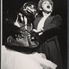 Joel Grey and unidentified in the stage production Cabaret