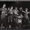 Lotte Lenya [right] and ensemble in the stage production Cabaret