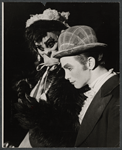 Joel Grey and unidentified in the stage production Cabaret
