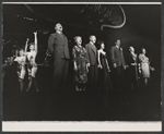 Edward Winter, Lotte Lenya, Jack Gilford, Jill Haworth, Bert Convy, Joel Grey and Peg Murray in the stage production Cabaret