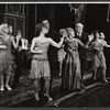 Anita Gillette, Larry Kert, Lotte Lenya and George Voskovec and unidentified others in the stage production Cabaret