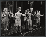 Anita Gillette, Larry Kert, Lotte Lenya and George Voskovec and unidentified others in the stage production Cabaret