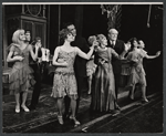 Anita Gillette, Larry Kert, Lotte Lenya, George Voskovec and unidentified others in the stage production Cabaret