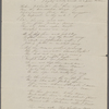 "A series of irregular jets from a fount hight Castaly aimed at a poor Robin." Holograph poem, unsigned, undated, and earlier draft.