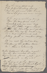 "A series of irregular jets from a fount hight Castaly aimed at a poor Robin." Holograph poem, unsigned, undated, and earlier draft.